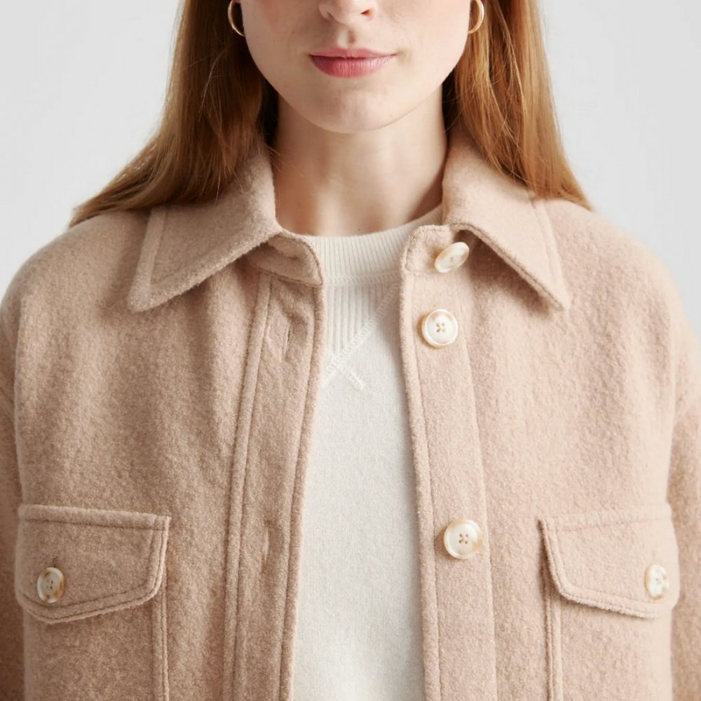 100% Merino Wool Shirt Jacket - Sz. M, New in Bag